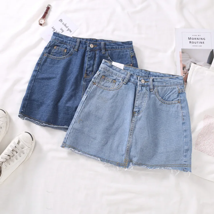 

Special Offer WOMEN'S Dress Spring Korean-style Trend Cowboy Skirt Simple Versatile Slim Fit A- line Skirt-Style 5.14