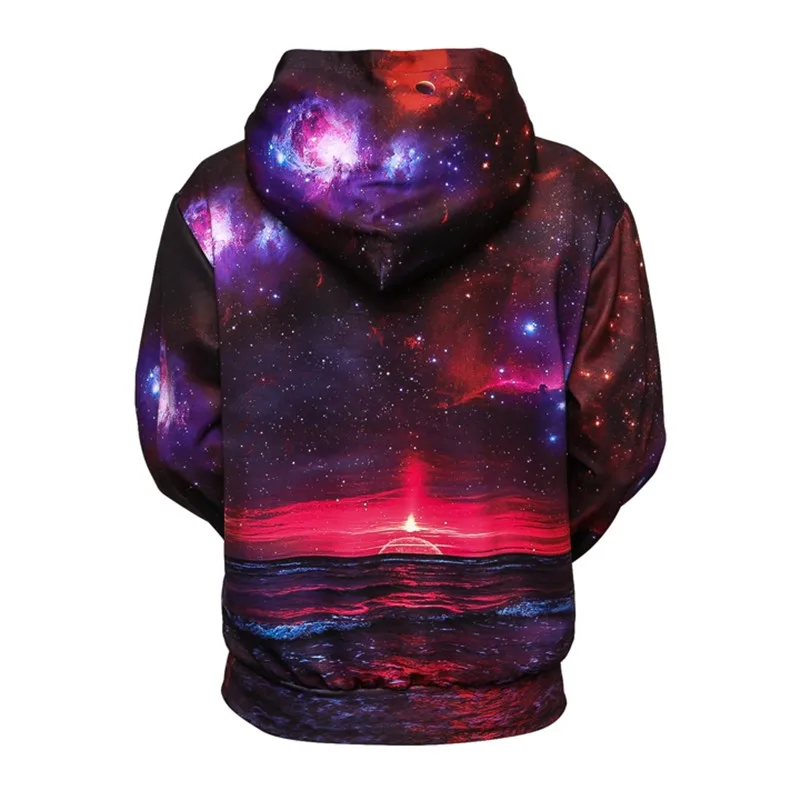 Wolf Hoodie 2018 New Space Galaxy Hoodies Men Women Sweatshirt
