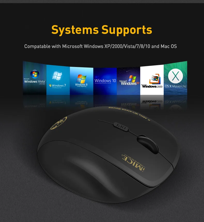 Wireless Mouse Gamer Computer Mouse Ergonomic Wireless USB Receiver Mouse 6 buttons Mause 1600 DPI Gaming Mice For PC Laptop