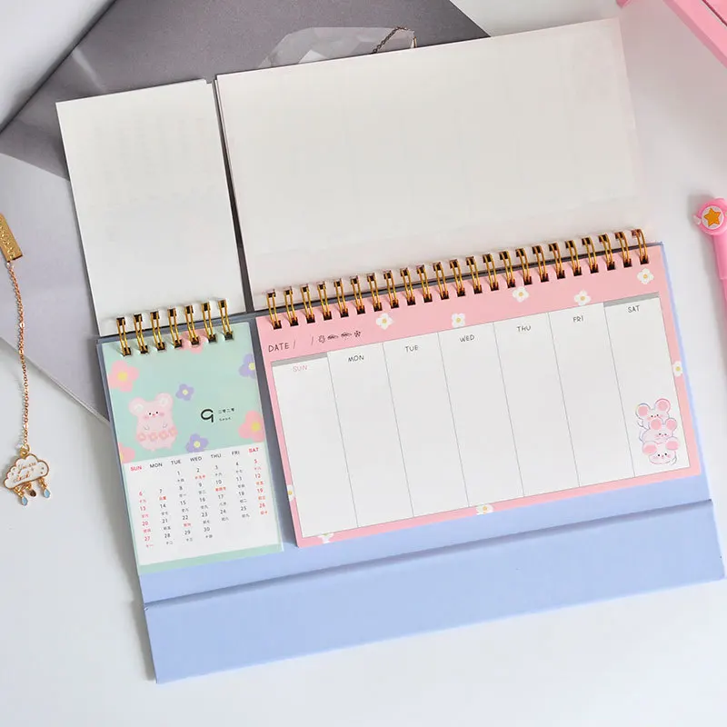 Прекрасный Гарри мышь настольный календарь DIY Note катушки календарей блокнот ежедневный планировщик расписаний,09-,12