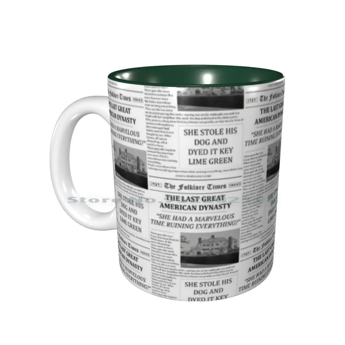thumbnail image 1 of La última gran dinastía americana Periódico Tazas de cerámica Tazas de café Tazas de té con leche Letras de Reputation 1989 Swift Taylor Ts7 Speak, 1 of 5
