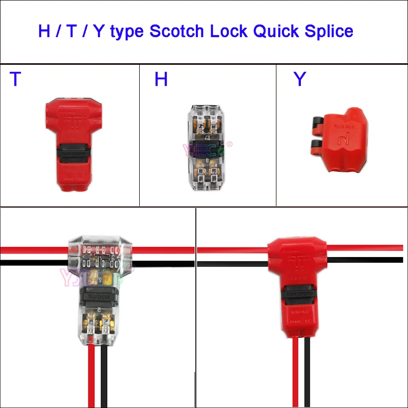 5pcs I T-Tap Quick Splice Scotch Lock Wire Connector Electrical Terminals Crimp 