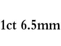 1 Carat ct 6,5 мм белый Обручение& Свадебные муассанит кольцо с бриллиантом, покрытое платиной Серебряные кольца - Цвет камня: 1ct 6.5mm