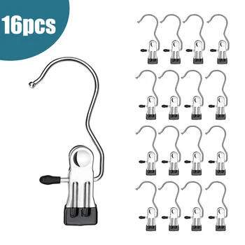 

Stainless Steel Laundry Hooks Clothes Clips Hanging Clothes Pins Boots Curtain Hanger For Home Laundry Clothing Store