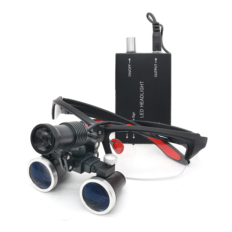 

5W Medical Headlight Dental Headlamp+2.5/3.5X420mm Magnifying Glass Medical Magnifier Surgical Dental Loupes ENT Plastic Surgery
