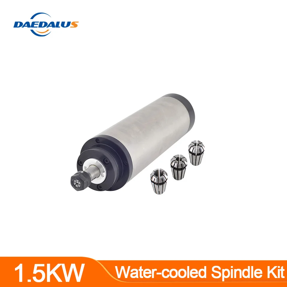 

CNC 1.5KW ER11 Water Cooling Spindle Motor 4bearing wood working machine & 3pcs ER11 Collet For CNC Engraver Machine Milling