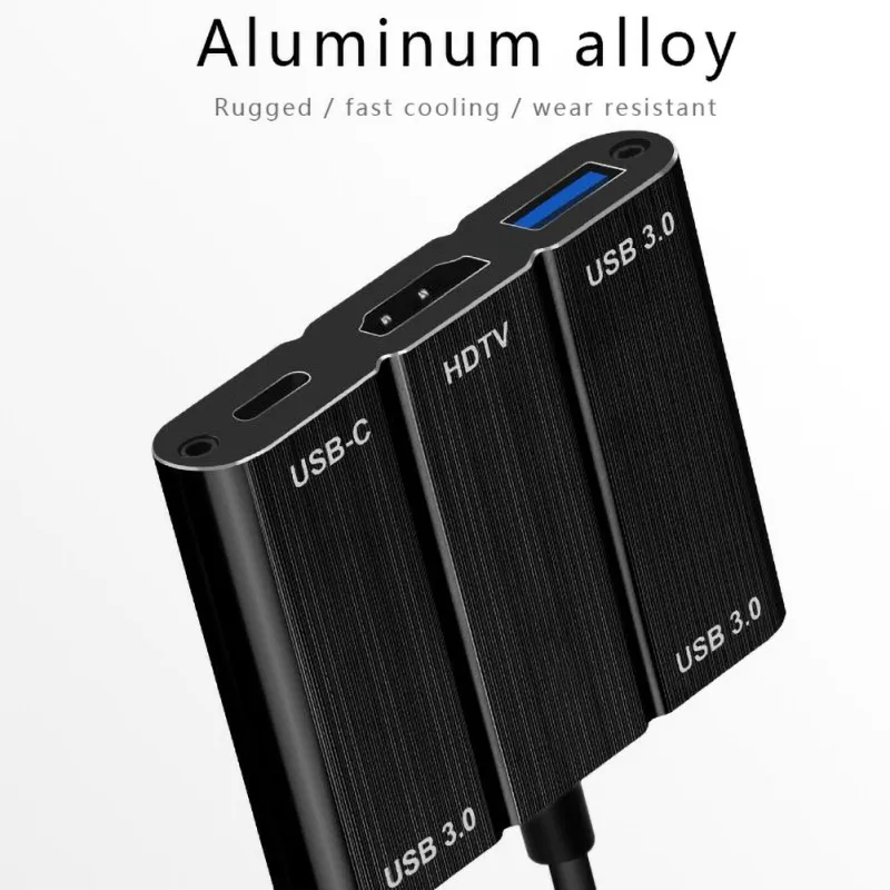 USB 3,0 type C к HDMI многопортовый конвертер с USB 3,0 портом и USB C зарядным портом алюминиевый сплав 4K видео разрешение