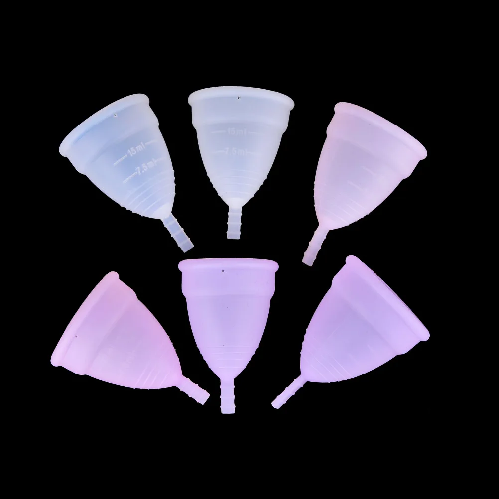 2 Pcs Feminine Hygiene Lady Cup Menstrual Cup Silicone Coppetta Mestruale Coupe Menstruelle Moon Period Cup Copa Menstrual Cup