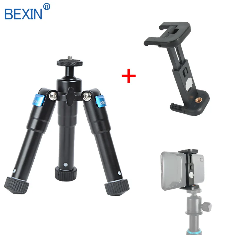 Set 2 BEXIN штатив для камеры штатив для телефона Алюминиевый легкий портативный Настольный дорожный мини-штатив для DSLR камеры - Цвет: Set 2