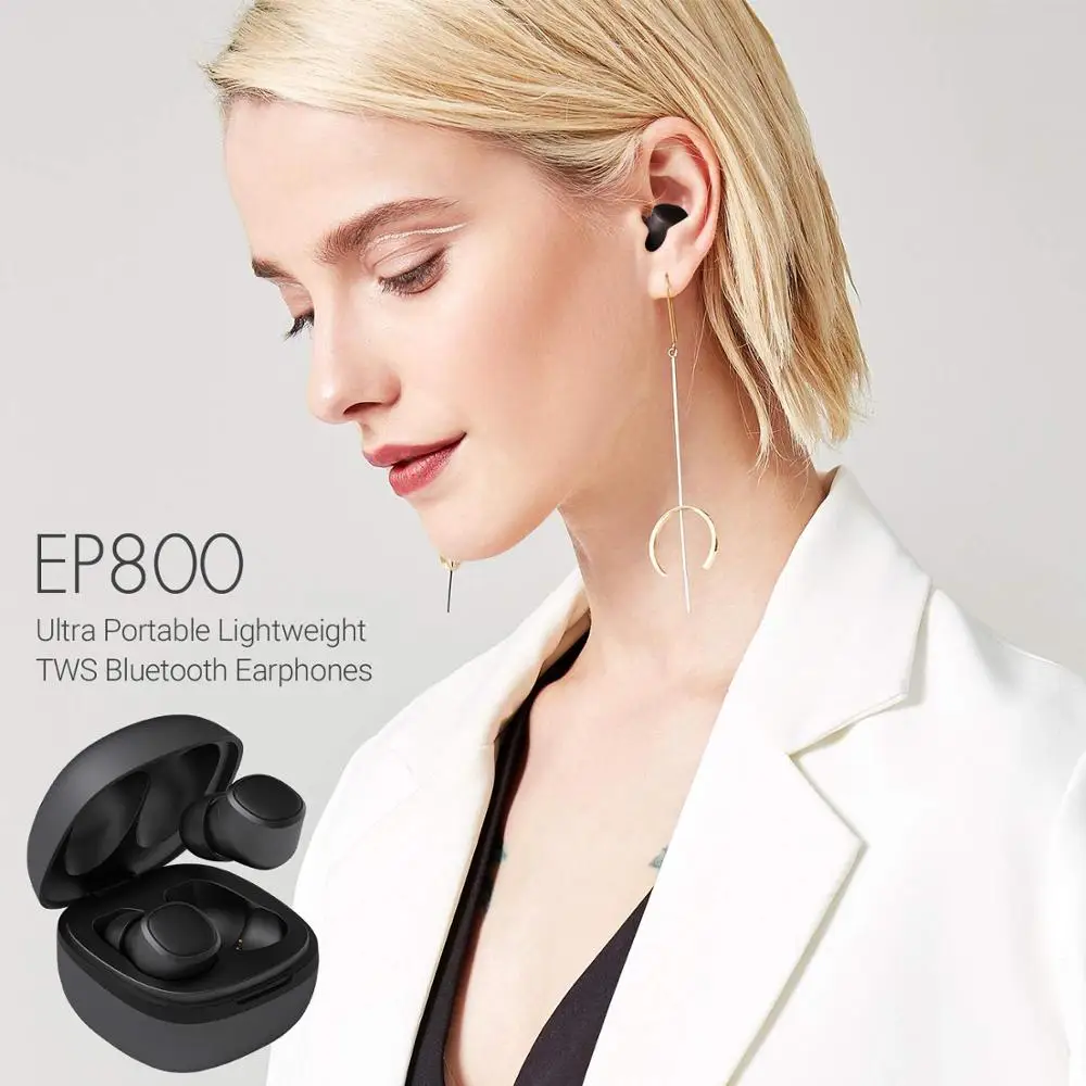 Августа EP800 наушники-вкладыши TWS Bluetooth наушники V5.0 Беспроводной Шум отмена Игровые наушники с зарядный чехол