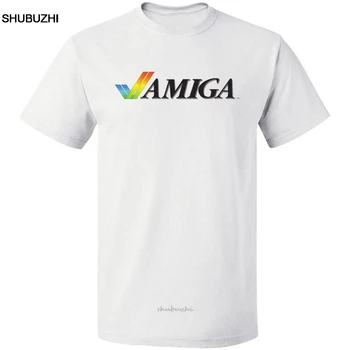 

Amiga Logo Black T-Shirt Free Shipping 100% Cotton S-3XL Novelty Cool Tops Men Short Sleeve T Shirt Western Style
