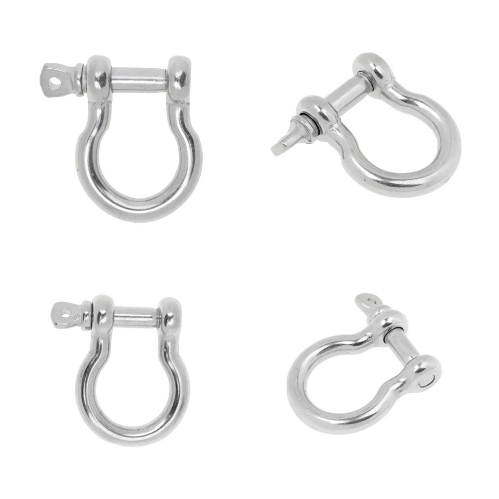6mm 8mm Marine Boat Chain Rigging Bow Shackle Captive Pin - Stainless Steel