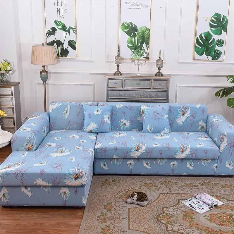 Универсальный секционный чехол на диван из стрейч-материала, спандекс, угловой диван, чехол, набор, l-образный диван, чехол для дивана, набор мебели для гостиной - Цвет: WR9-11