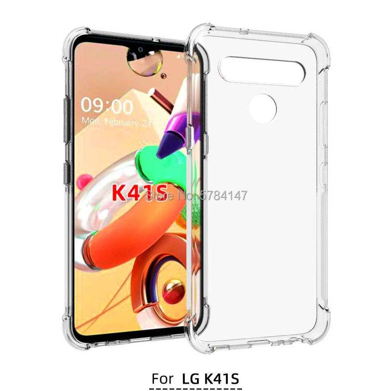 USTIYA Case For LG K41S Shockproof Funda Transparent TPU Coque Ultra Slim Clear Soft Phone cover case |