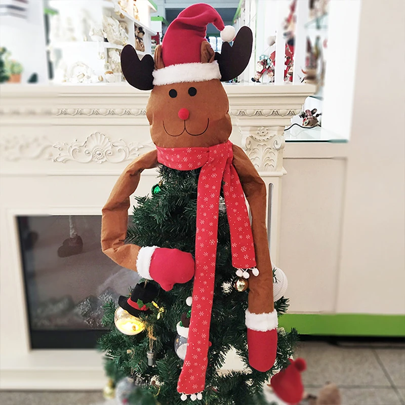 

Snowman Tree Topper Non-Woven Festival Christmas Tree Toppers Christmas Tree Decoration Ornament DIY Celebration Indoor Gift