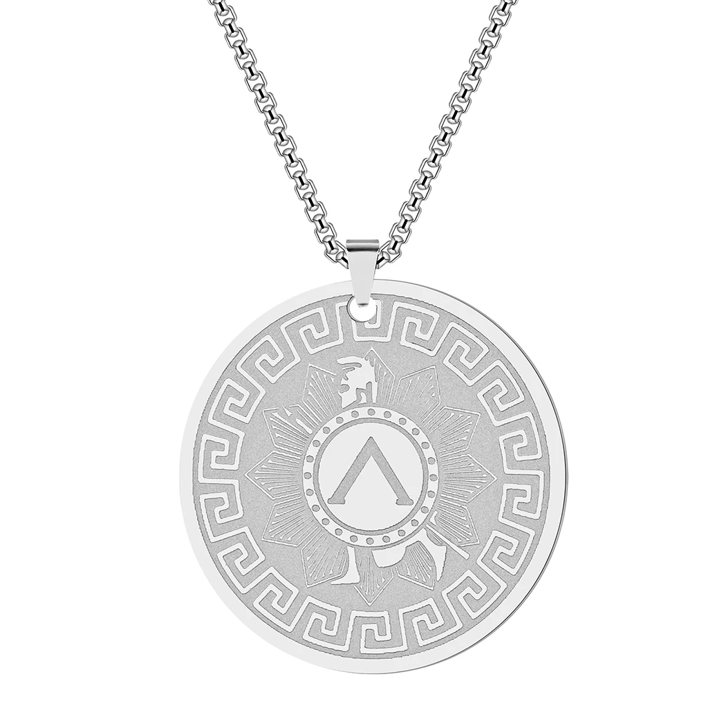 Pendentif grec Achille argenté