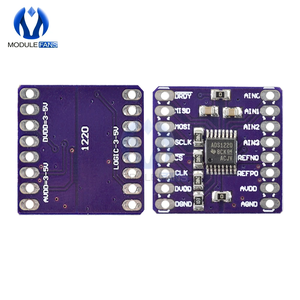 Аналого-цифровой ADC 24 бит A/D датчик конвертера модуль I2C IIC SPI низкая мощность 24-битная плата для измерения температуры