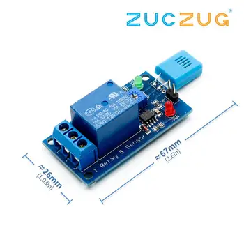 

HR202 DC 5V/12V 1 Channal 1CH 5V/12V Humidity Sensitive Switch Relay Module Humidity Controller Humidity Sensor Module