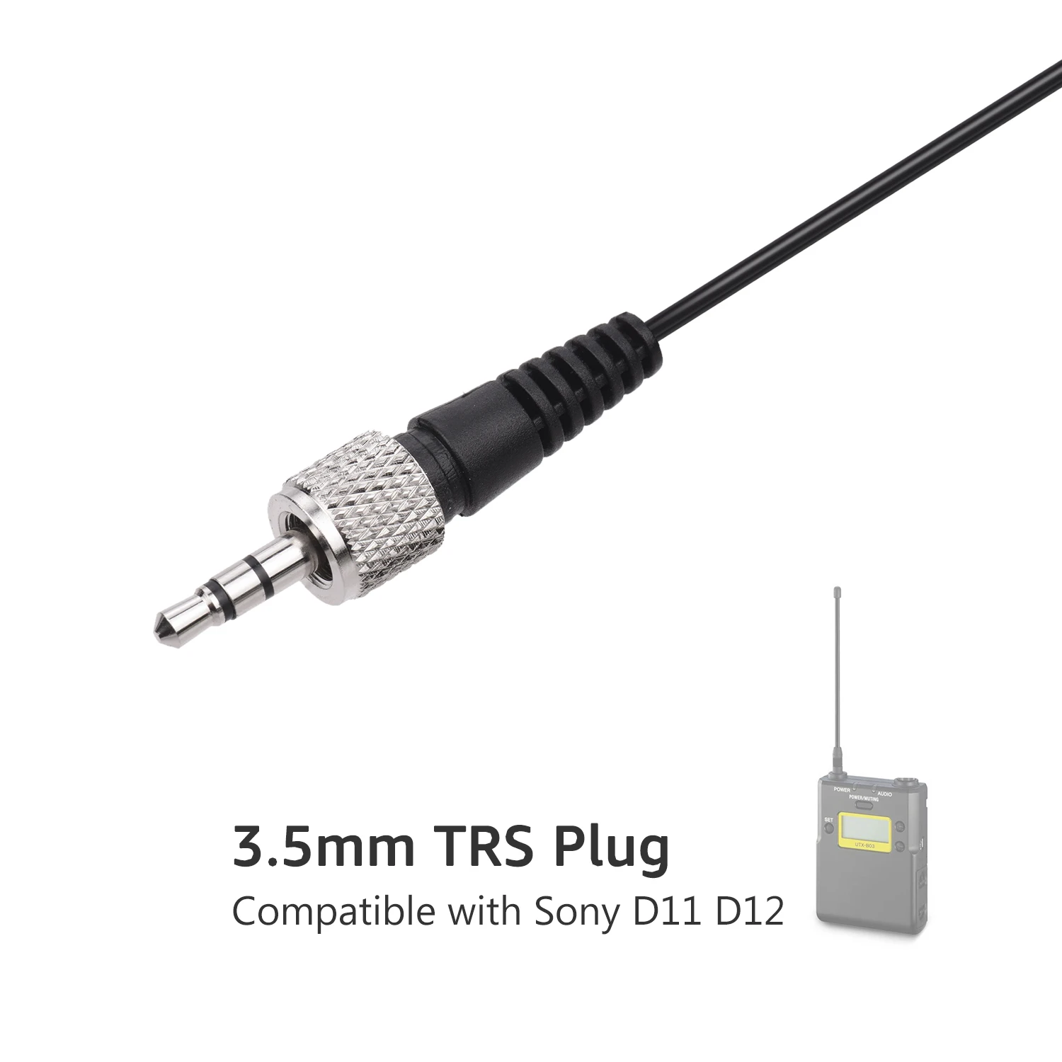 ACEMIC M21 с сумкой для переноски совместимый с sony D11 D12 клип-на конденсаторный петличный микрофон Микрофон 3,5 мм разъем TRS 1 м кабель