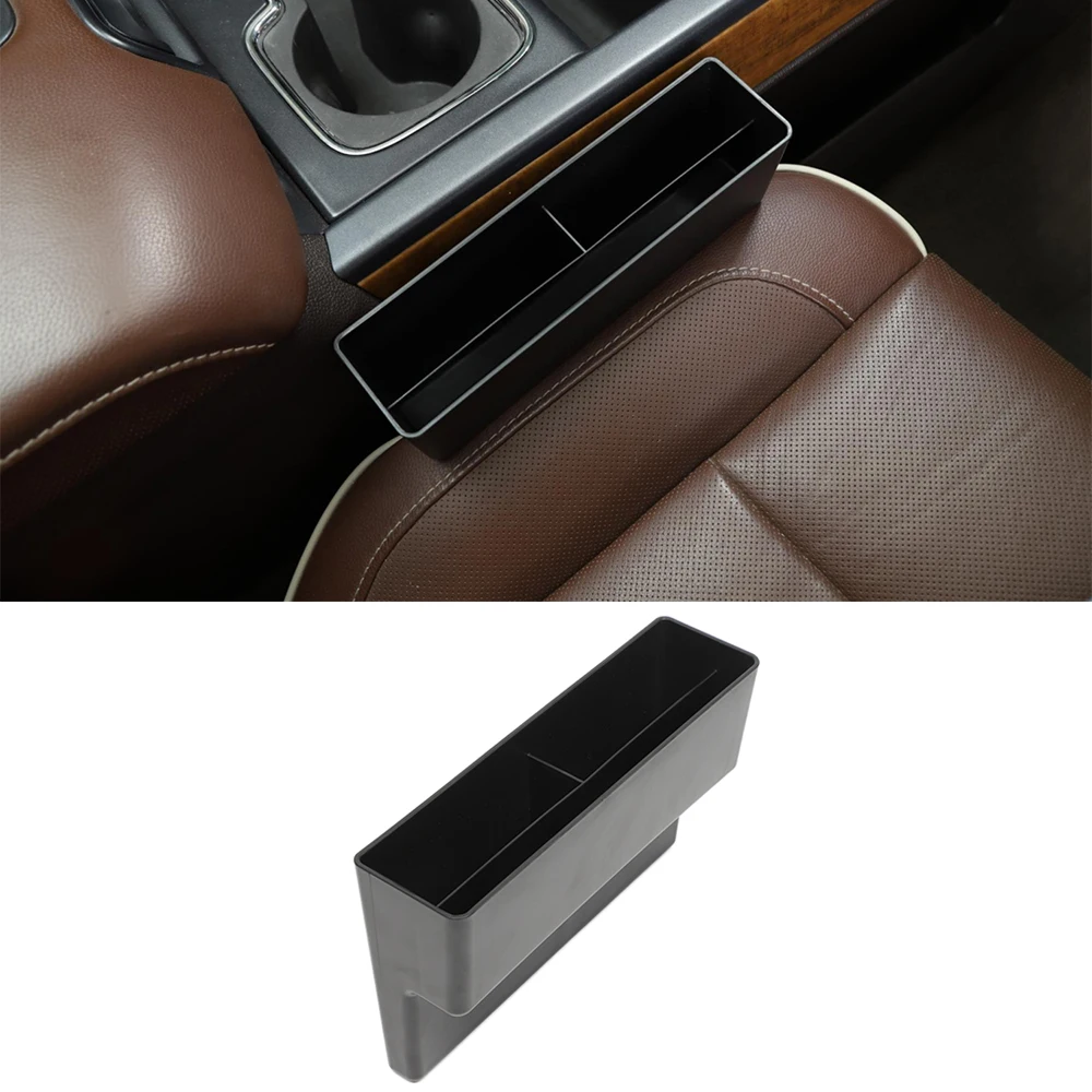 

Car Seat Gap Organizer Phone Key Holder Storage Box for Jeep Wrangler TJ JK JL Gladiator JT Car Interior Accessories ABS Black