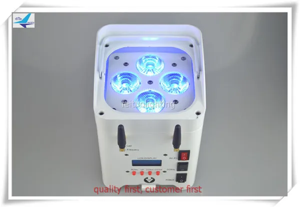 E-6pcs+ заряжаемый чехол для fly dmx wifi контроллер 4x12 Вт RGBAW УФ светодиодный аккумулятор par uplighter беспроводной светодиодный с питанием от аккумулятора