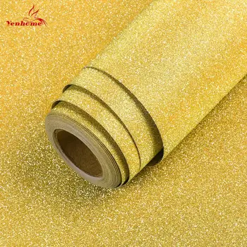 

Fashionable Glitter Wallpaper Self Adhesive Wall Sticker Cupboard Shiny Gift Package Decorative Film Holiday Decorations Decals