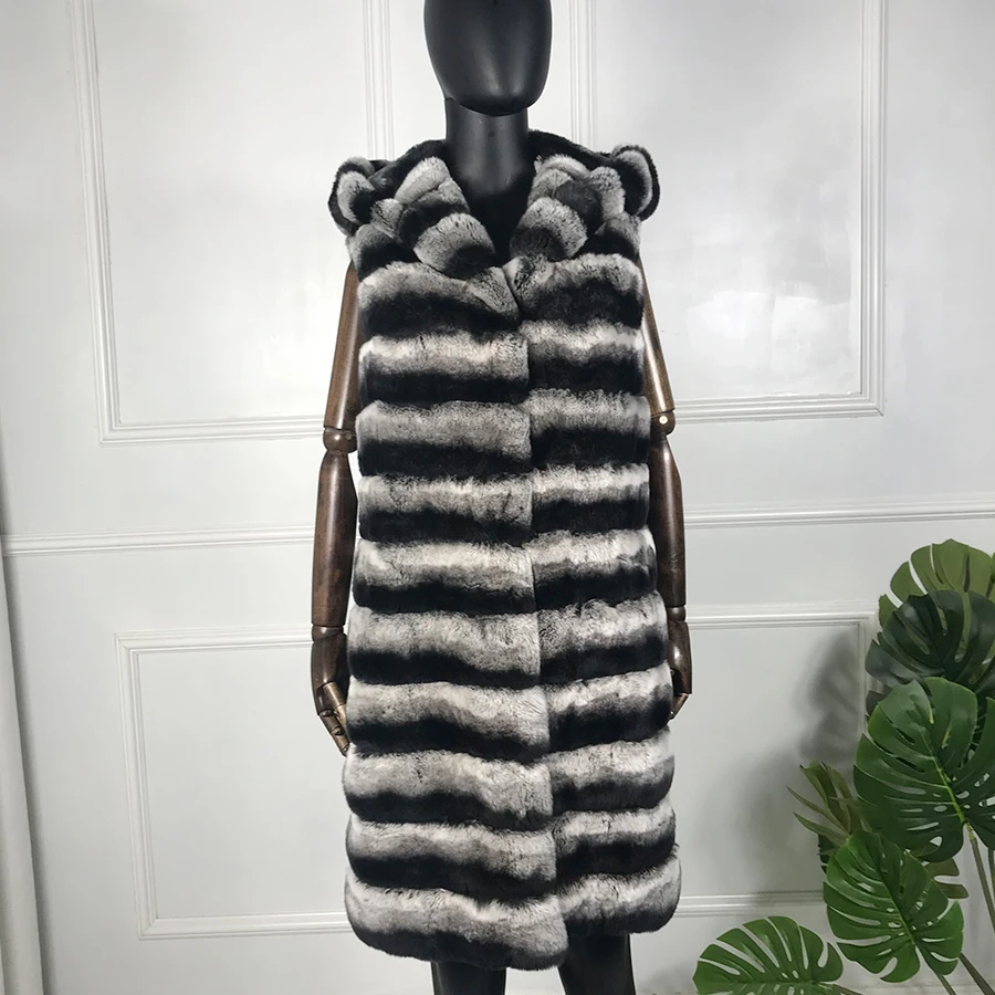 

Women Fur Vest Coat Real Rabbit Fur Jacket Autumn Winter Fashion Overcoats Customizable