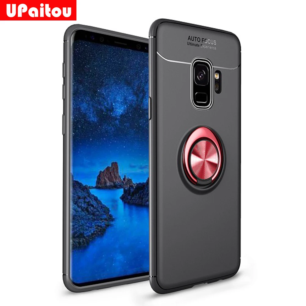 UPaitou Ring Case for Samsung Galaxy S10 5G E Lite S9 S8 Plus S7 Edge Note 9 8 J3 J5 J7 Pro 2017 J2 Prime Soft TPU Cover |