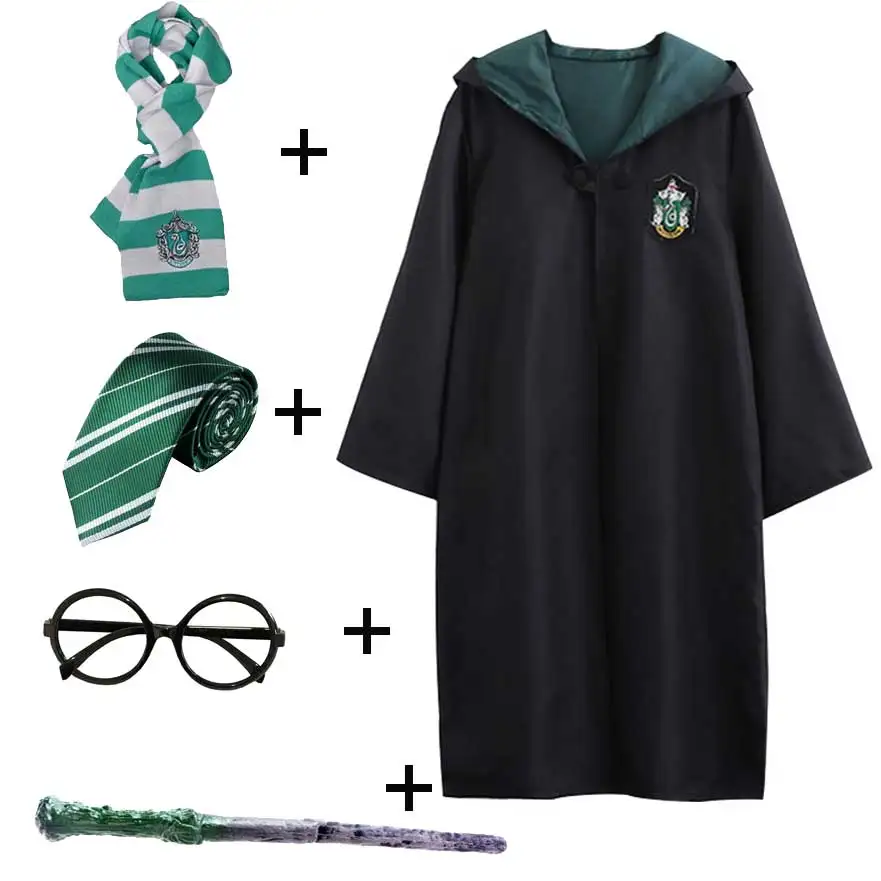 Set A 2 Детский костюм на хеллоуин для взрослых; плащ «Ravenclaw Gryffindor Hufflepuff», «Слизерин Поттер»; плащ; карнавальный костюм - Цвет: Set A 2