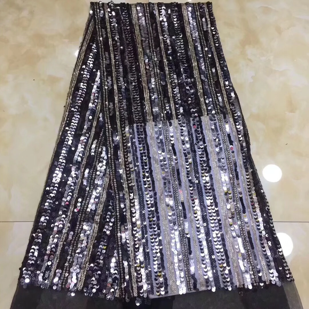 Высокое качество модный тюль с блестками французская нигерийская кружевная ткань вышитая африканская кружевная ткань для свадьбы/вечерние LH9002 - Цвет: As picture