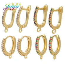 Juya Handmade Earrings Accessories Supplies Gold/Silver Color Earring Hooks Clasps For DIY Fine Earrings Jewelry Making Material Juya Handmade Earrings Accessories Supplies Gold/Silver Color Earring Hooks Clasps For DIY Fine Earrings Jewelry Making Material