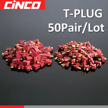 

50pairs/lot x Black Red Color T type T plug RC Lipo Battery Battery Quadcopter Male Female Bullet Connector Plug Multicopter