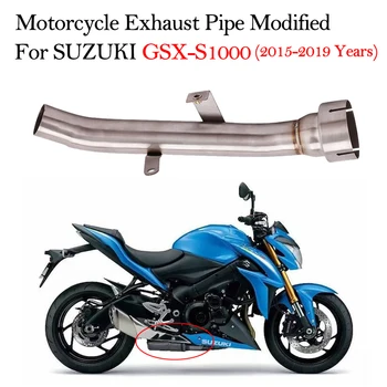 Motorcycle Exhaust System Modified Middle Intermediate Connecting Pipe For Suzuki GSXS1000 GSX-S1000 GSX S1000 2015-2019 Years