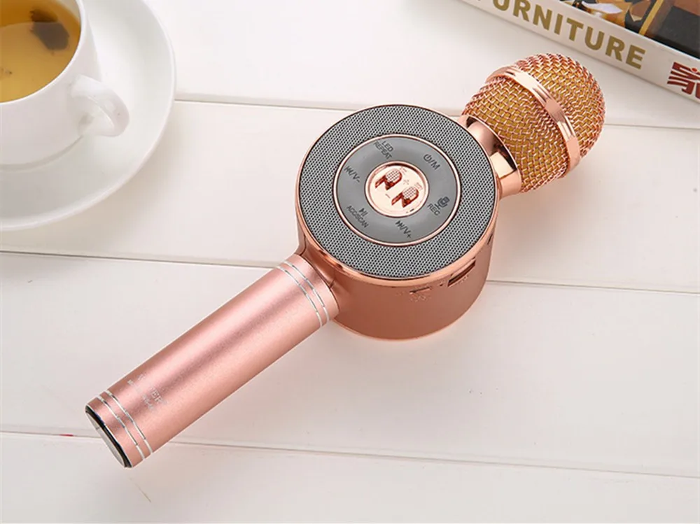 WS668 Bluetooth беспроводной микрофон караоке динамик KTV музыкальный плеер для вокала, с рекордером ручной микрофон