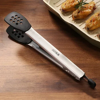 

Silicone Food Clip 304 Stainless Steel Fried Fish Steak Barbecue Kitchen Baking Korean Barbecue Clip