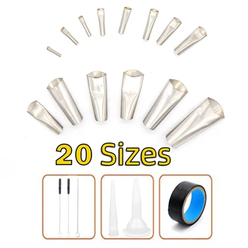 

20pcs Stainless Steel Sealant Glue Remover Scraper Caulk Nozzle Lightweight Applicators for Household Bedroom Ornaments