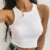 Топы Sexy Crop Vest Solid Harajuku Korean Female Off Shoulder Трикотажные Хаки Белые Летние женские топы