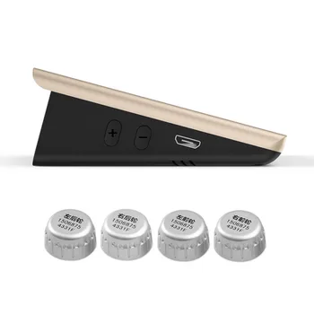 

Hot Auto Wireless PSI / BAR Solar Tire Pressure Monitoring System TPMS Solar LCD 4 External Sensor Replaceable Battery
