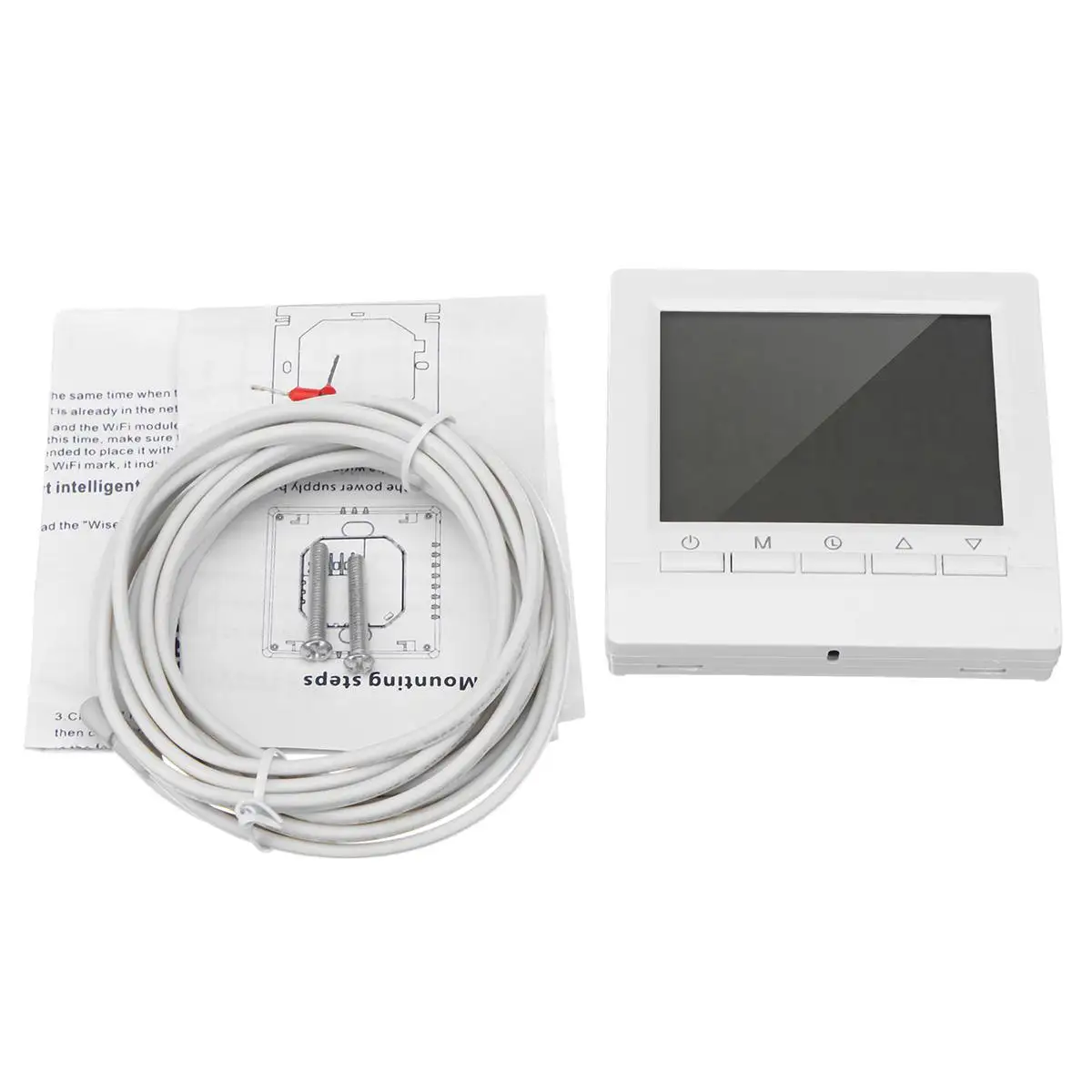 Becornce 220V 50/60HZ Smart Digital Wi-Fi Температура контроллер теплого пола воды Сенсорный экран термостат комнатный контроллер - Цвет: Белый
