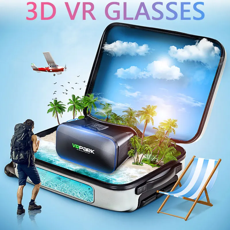 Путешествия 3D VR очки VRPARK Очки виртуальной реальности многофункциональный мобильный телефон VR гарнитура очки на голову