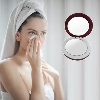 

Double Sided LED Makeup Mirror USB Rechargeable Fodable Makeup Mirror Compact Vanity Mirror Cosmetic MIni Folding Beauty Tool