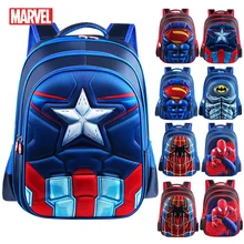 MARVEL, Супермен, Бэтмен, Человек-паук, школьные сумки, Капитан Америка, для мальчиков и девочек, детский сад, школьная Сумка подростковая, Детские рюкзаки
