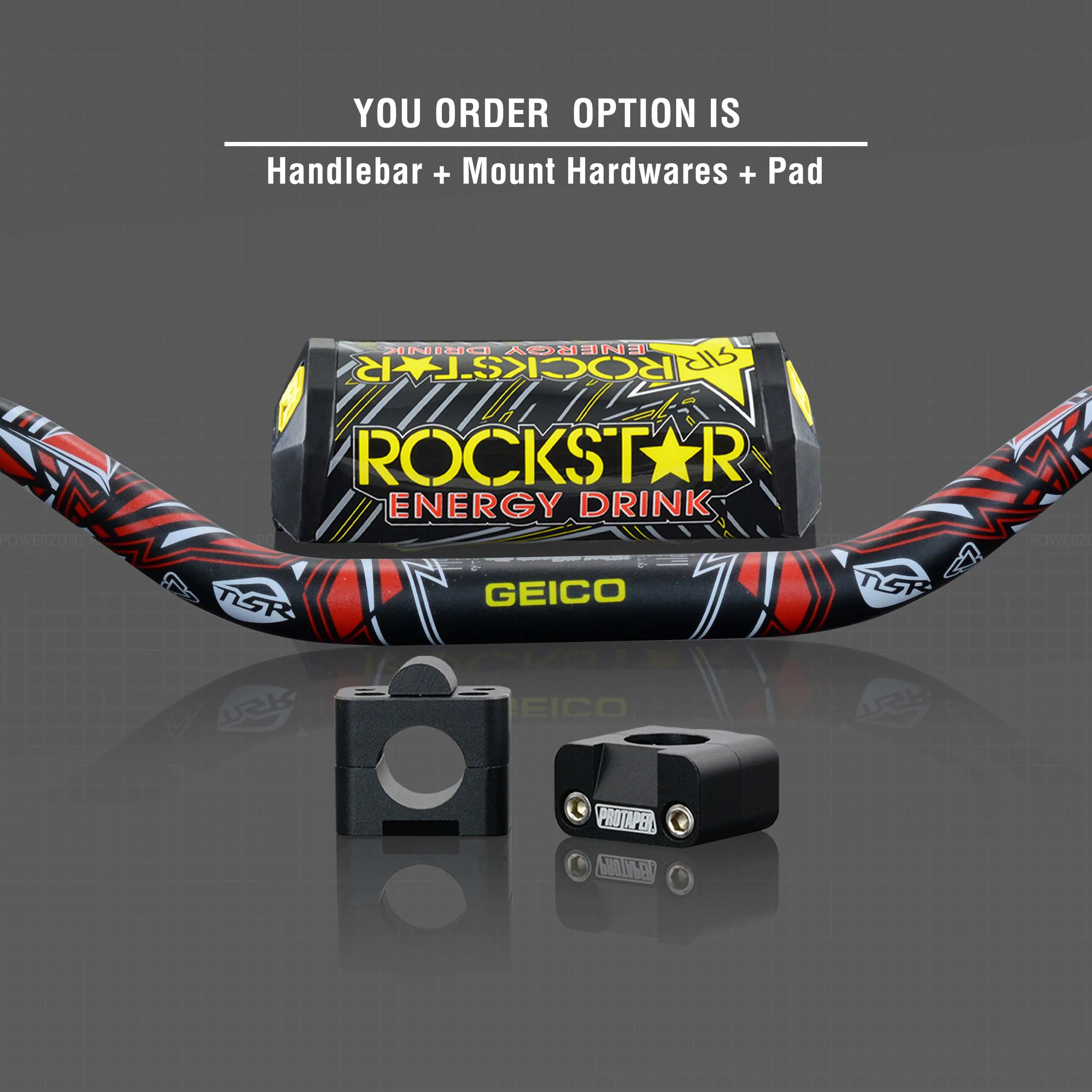 Black Combo3 Руль для Pro Taper Pack Bar 1-1/" Классическая дверная ручка барные Колодки Ручки Pit Pro Racing Dirt Pit Bike мотоцикл с адаптер cnc - Цвет: Black Combo3