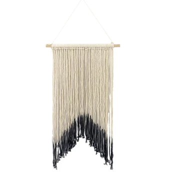 

Macrame Wall Hanging Ins Nordic Hand-Woven Dyed Tapestry Living Room Bedroom Shaded Meter Box Wall Tapestry Boho Decor