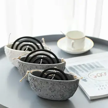 

1Pc Cement Incense Burner Household Hanging Mosquito Coil Tray Household Indoor Hanging Mosquito Incense Pan Holding Agarwood