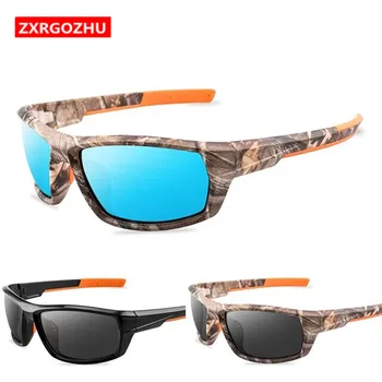 

Men Polarized Fishing Sunglasses Camouflage Frame Outdoor Square Sport Glasses Male Women Camping Hiking Eyewear UV400