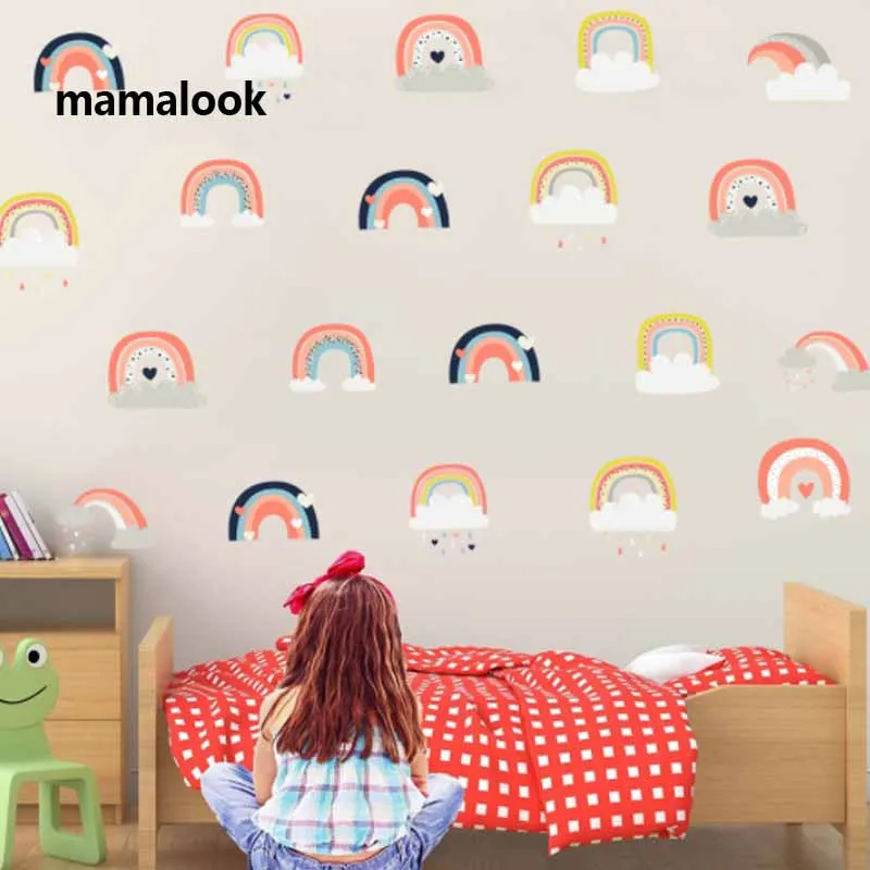 

A variety of rainbow decorative wall stickers children's room living room bedroom decoration stickers