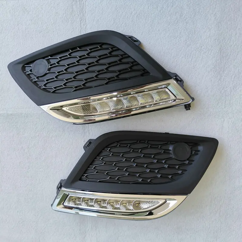 

12v LED CAR DRL Daytime Running Lights fog lamp with dimming style Relay for VOLVO XC60 2011 2012 2013