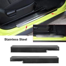 for Suzuki Jimny 2019+ Car Door Guard Outer Barrier Bar Threshold Bar Car Interior Accessories Black 2Pcs