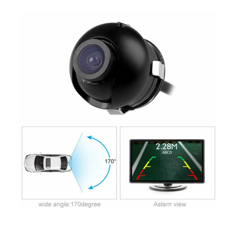 Автомобильная камера заднего вида HD Mini 360 ° для парковки резервное копирование